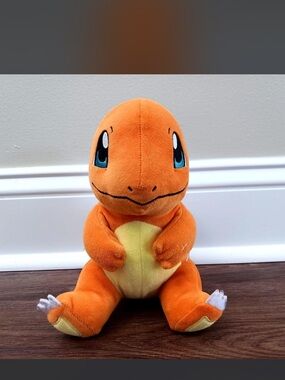 Pokemon Charmander Plush - Bright Orange with Cream Belly